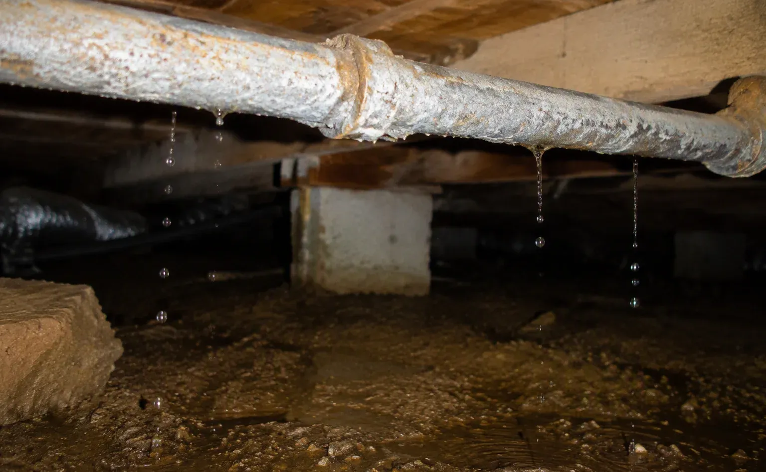 Burst pipe repair and water cleanup in a Sumter bathroom